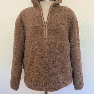 SKIMS Mocha Brown Espresso Teddy Pullover